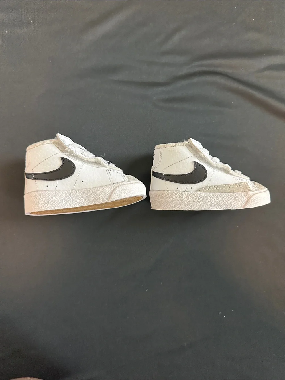 Nike Blazer Kids White Sneakers with Red Swoosh